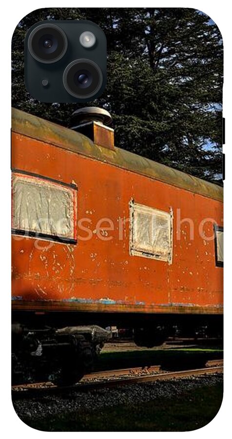 Vintage Train under Blue Sky - Phone Case