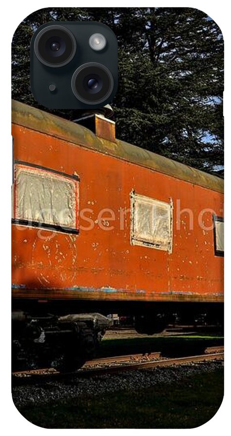 Vintage Train under Blue Sky - Phone Case