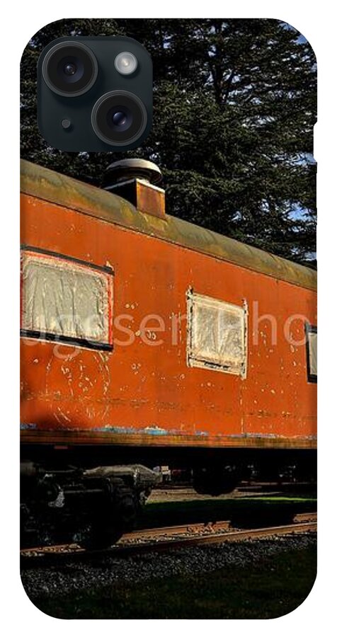 Vintage Train under Blue Sky - Phone Case