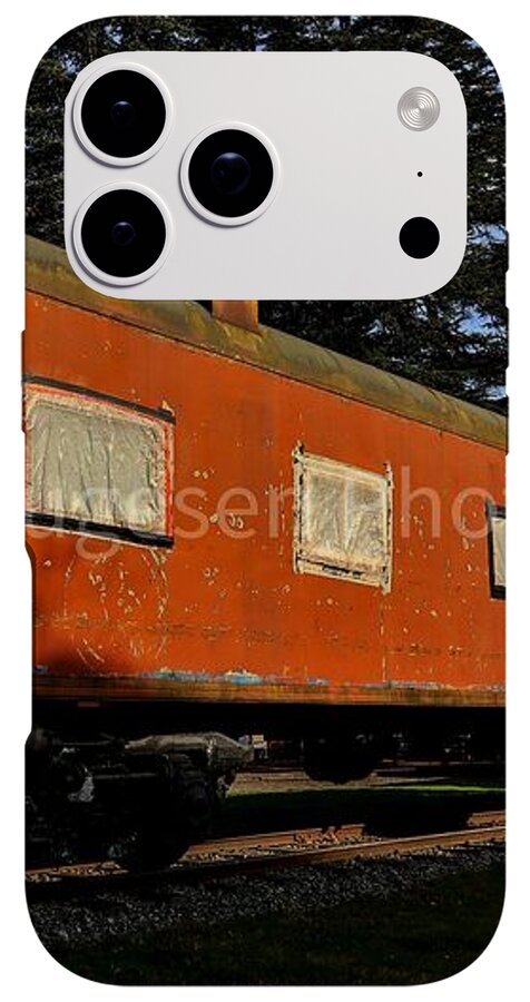 Vintage Train under Blue Sky - Phone Case