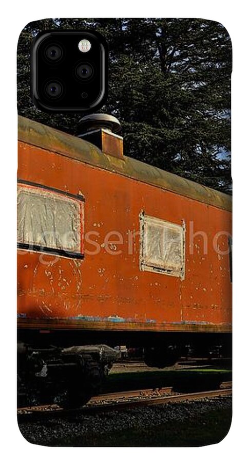 Vintage Train under Blue Sky - Phone Case