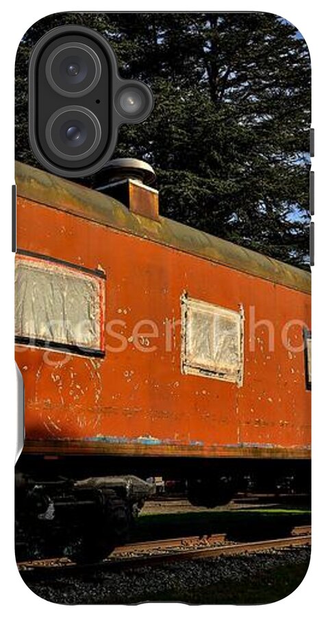 Vintage Train under Blue Sky - Phone Case