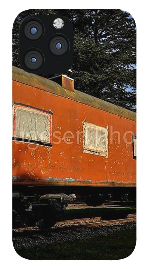 Vintage Train under Blue Sky - Phone Case