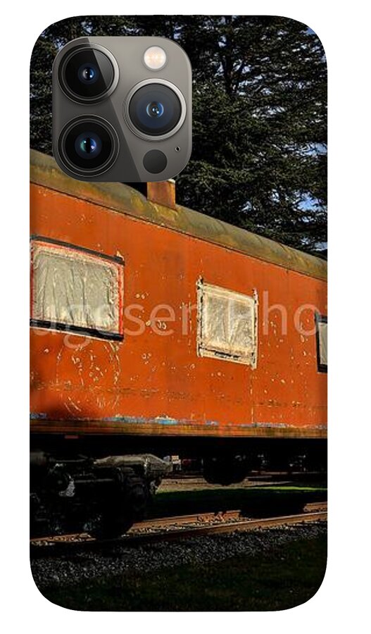 Vintage Train under Blue Sky - Phone Case