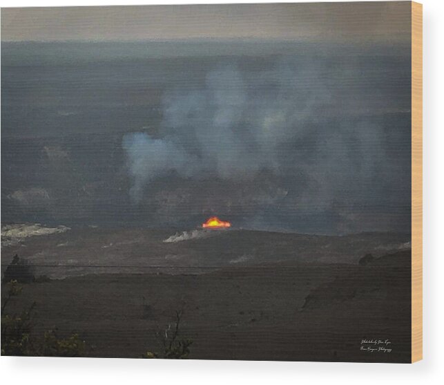 Volcano in Hawaii - Wood Print