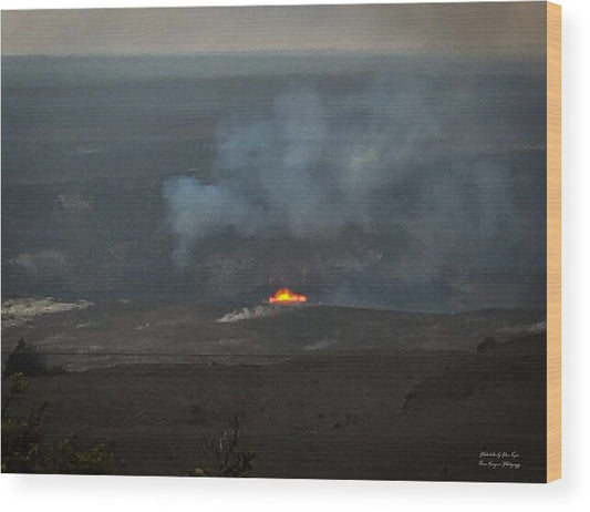 Volcano in Hawaii - Wood Print