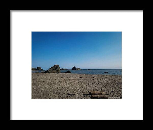 Walk on  the beach 1 - Framed Print