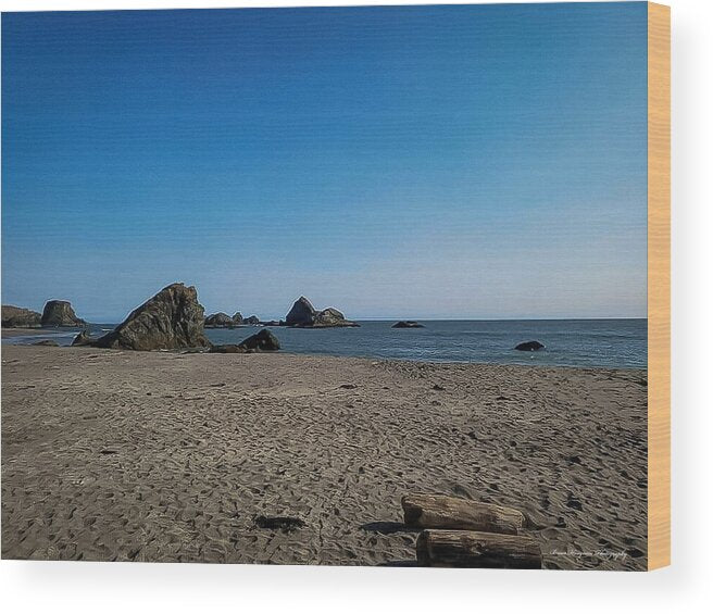 Walk on  the beach 1 - Wood Print