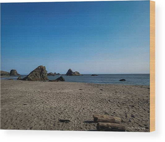 Walk on  the beach 1 - Wood Print