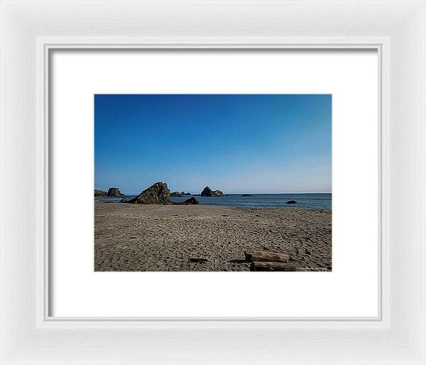 Walk on  the beach 1 - Framed Print