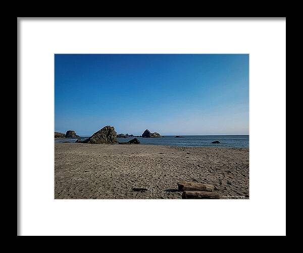 Walk on  the beach 1 - Framed Print