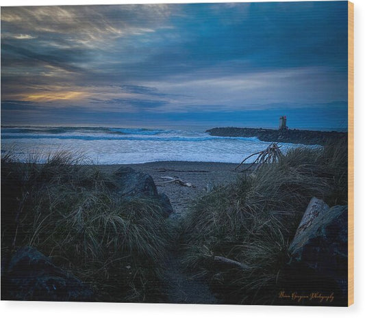 Walk to the beach - Wood Print