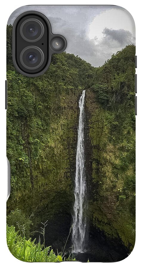 Water fall in Hilo, Hawaii - Phone Case