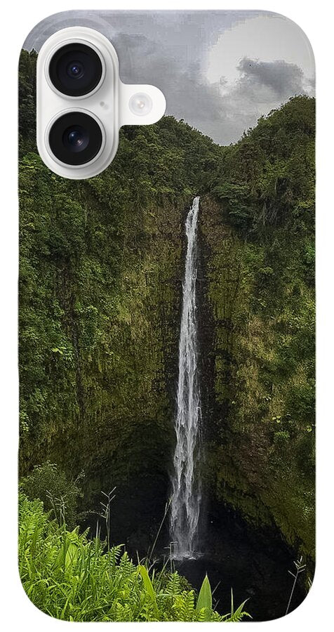 Water fall in Hilo, Hawaii - Phone Case
