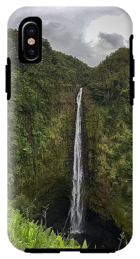Water fall in Hilo, Hawaii - Phone Case