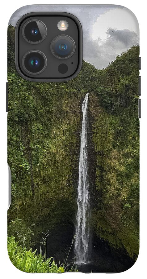 Water fall in Hilo, Hawaii - Phone Case