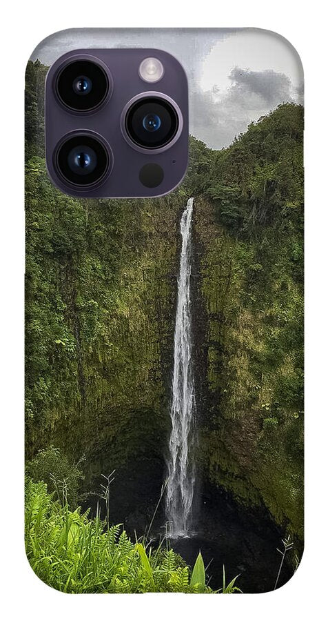 Water fall in Hilo, Hawaii - Phone Case