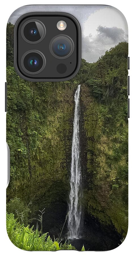 Water fall in Hilo, Hawaii - Phone Case