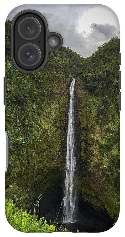 Water fall in Hilo, Hawaii - Phone Case