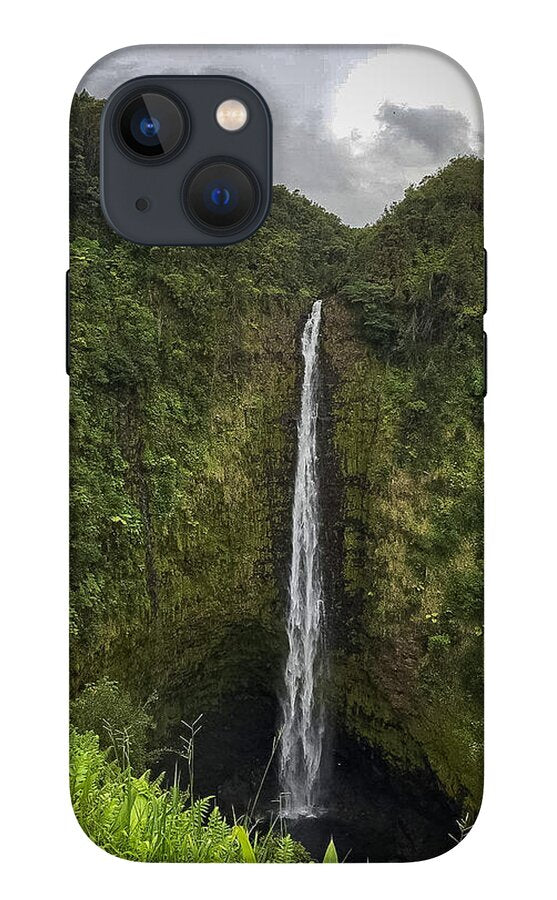 Water fall in Hilo, Hawaii - Phone Case