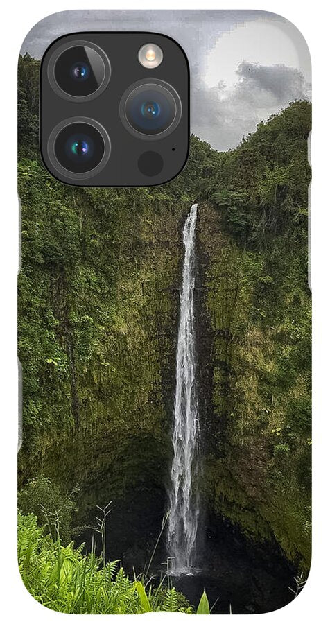 Water fall in Hilo, Hawaii - Phone Case
