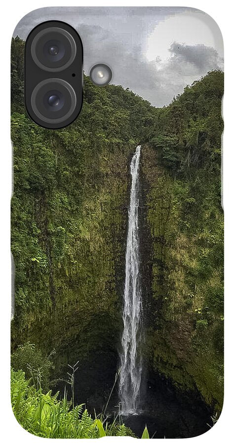 Water fall in Hilo, Hawaii - Phone Case