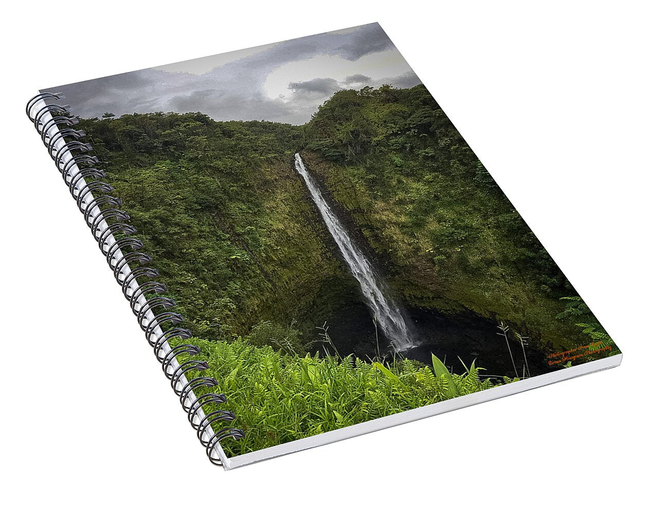 Water fall in Hilo, Hawaii - Spiral Notebook