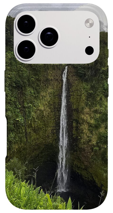 Water fall in Hilo, Hawaii - Phone Case