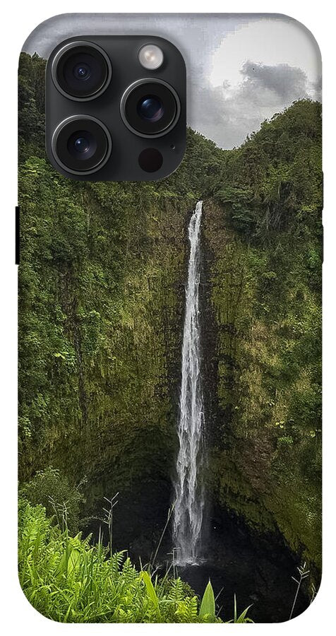 Water fall in Hilo, Hawaii - Phone Case