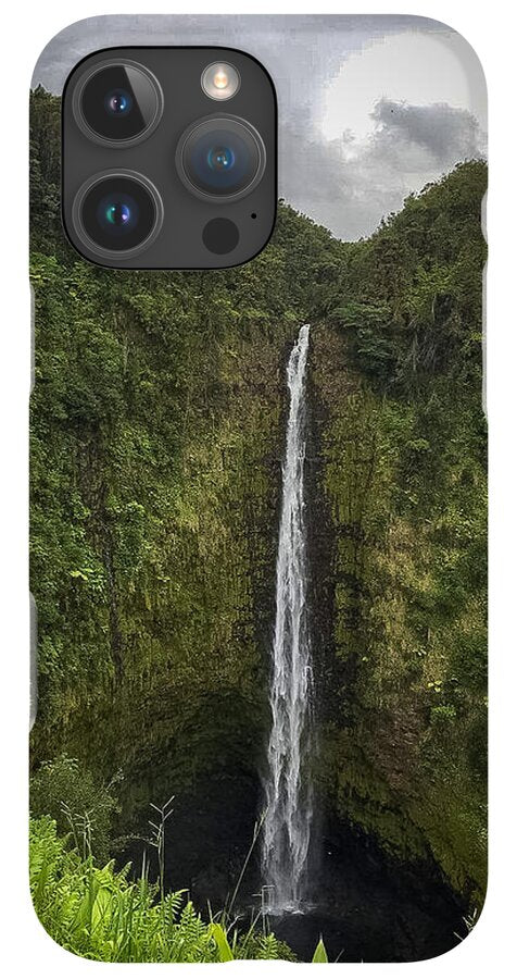 Water fall in Hilo, Hawaii - Phone Case