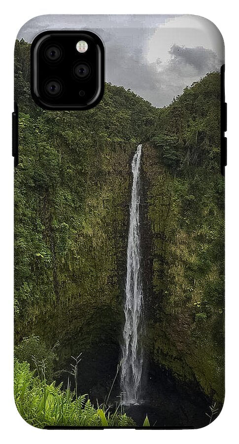 Water fall in Hilo, Hawaii - Phone Case