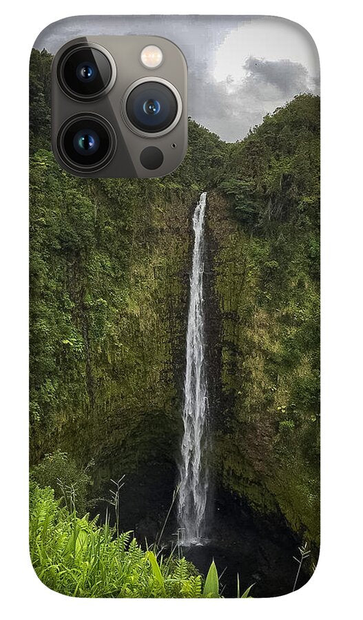 Water fall in Hilo, Hawaii - Phone Case