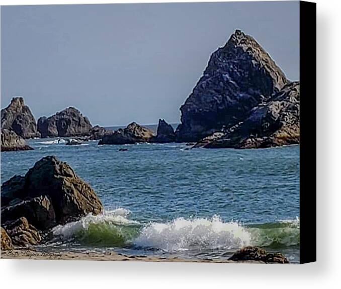 Waves hitting the shore - Canvas Print