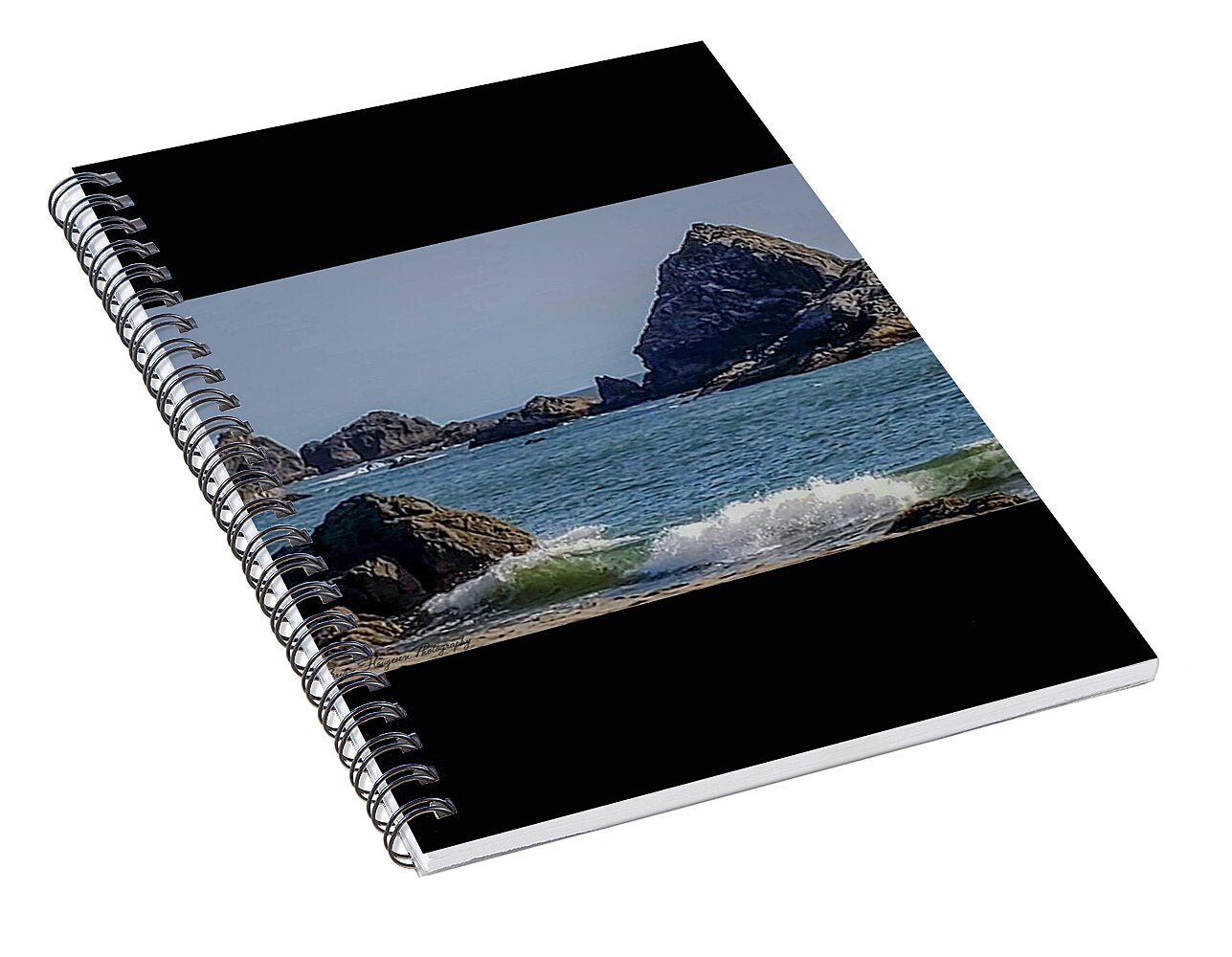 Waves hitting the shore - Spiral Notebook