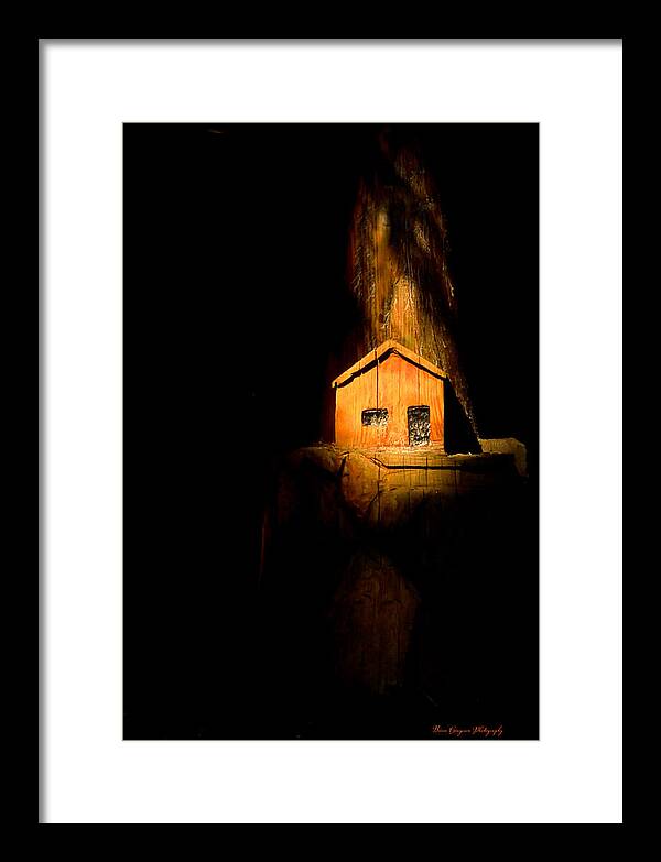 Yellow light house - Framed Print
