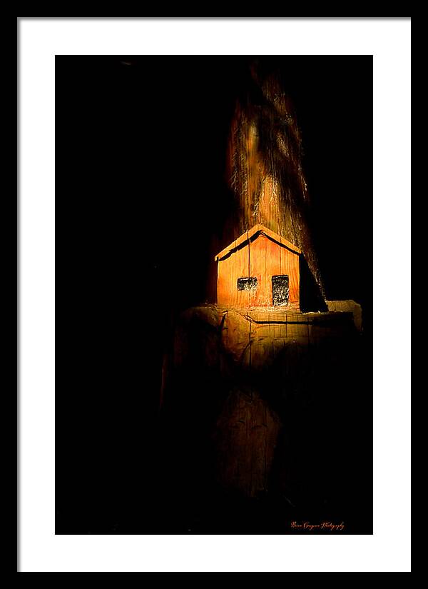 Yellow light house - Framed Print