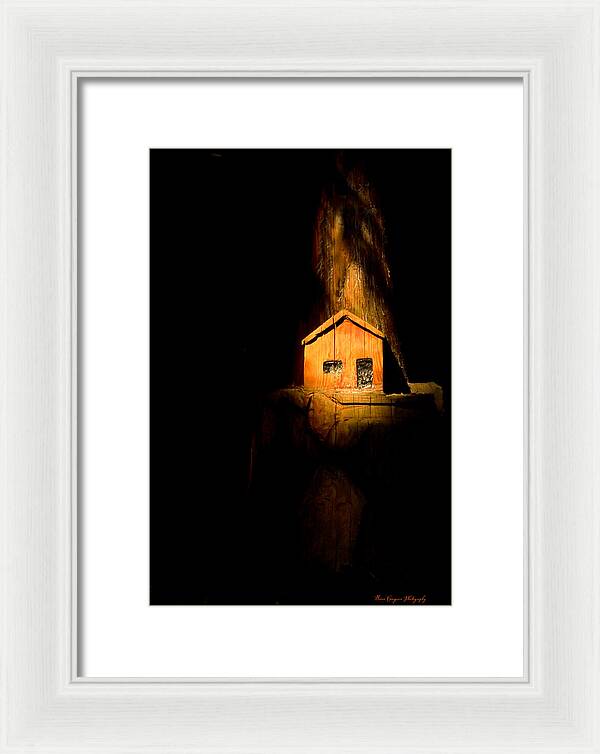 Yellow light house - Framed Print
