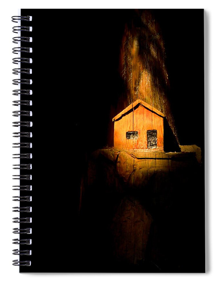 Yellow light house - Spiral Notebook