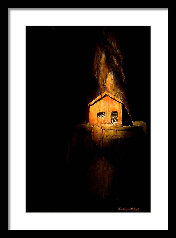 Yellow light house - Framed Print