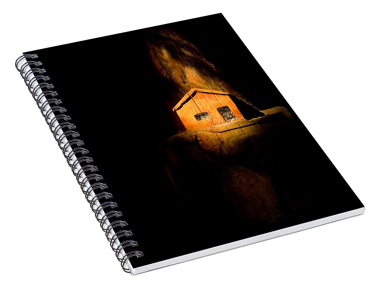Yellow light house - Spiral Notebook