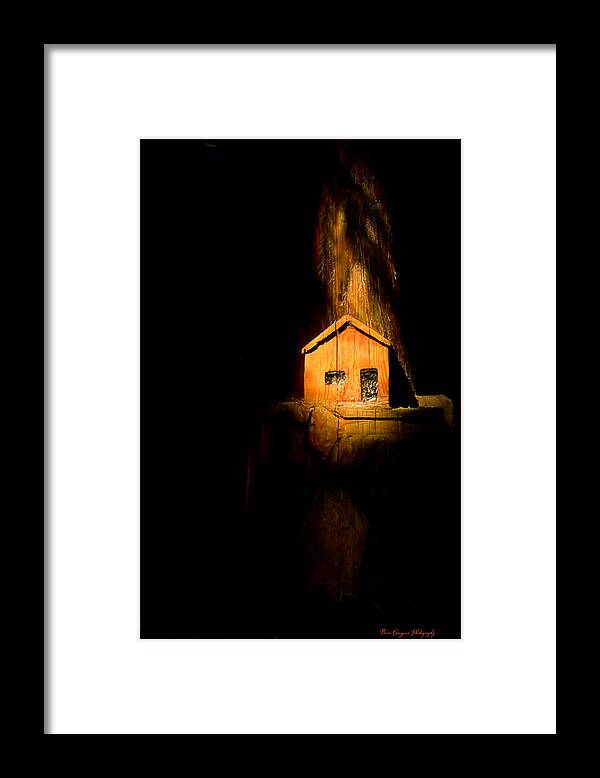 Yellow light house - Framed Print