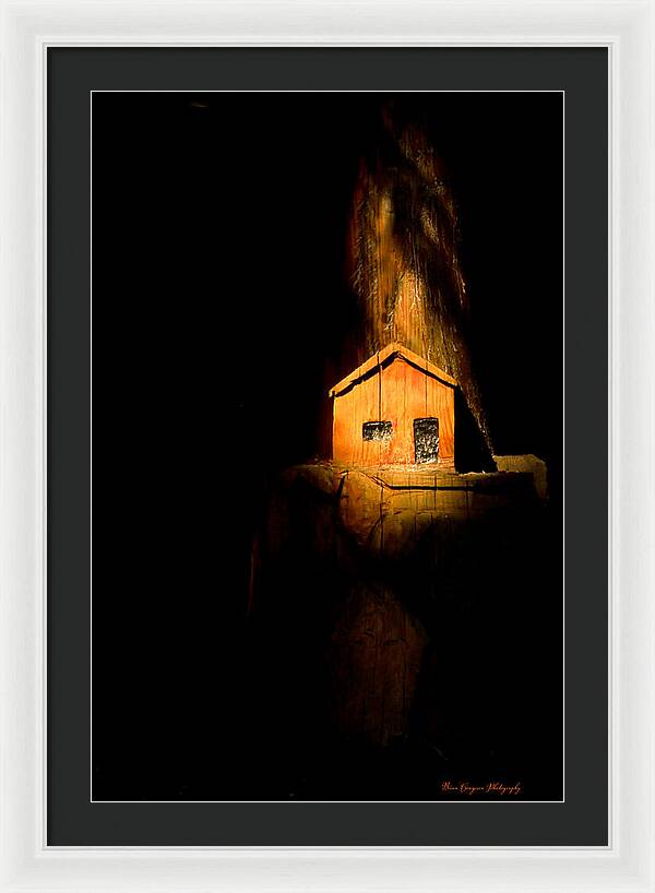 Yellow light house - Framed Print