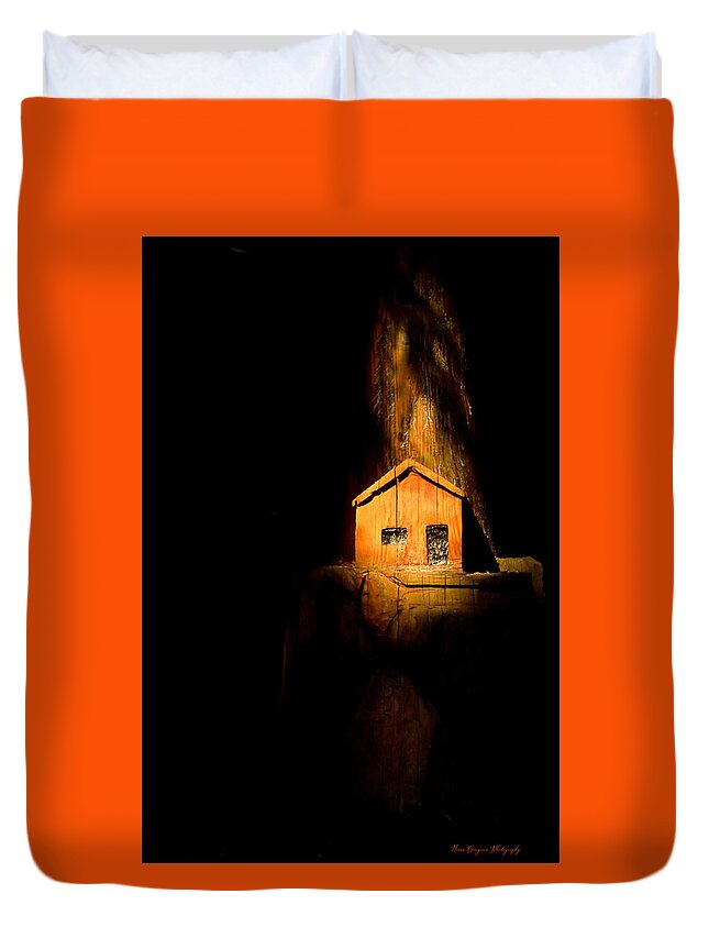 Yellow light house - Duvet Cover