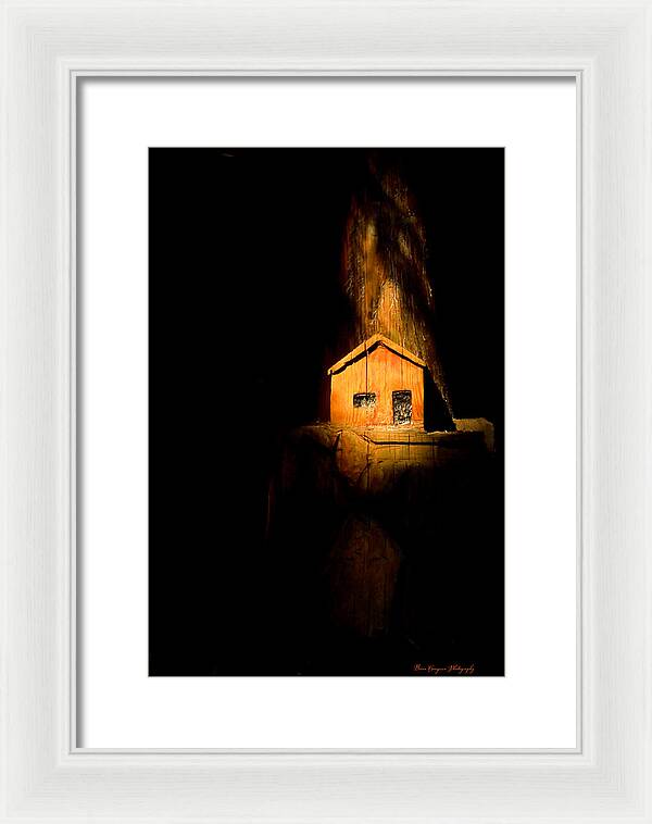 Yellow light house - Framed Print