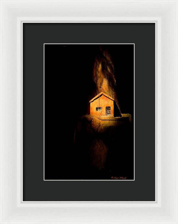 Yellow light house - Framed Print