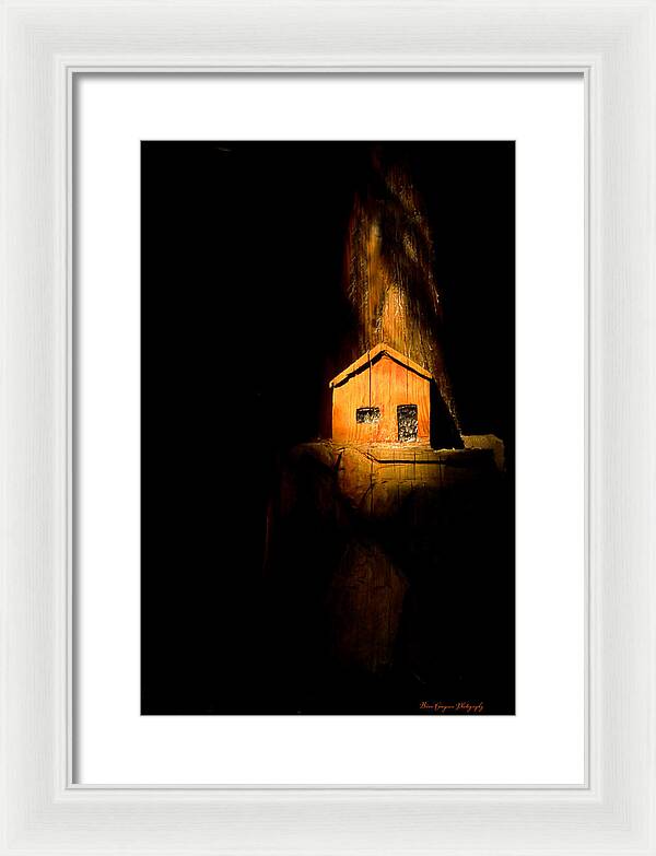 Yellow light house - Framed Print