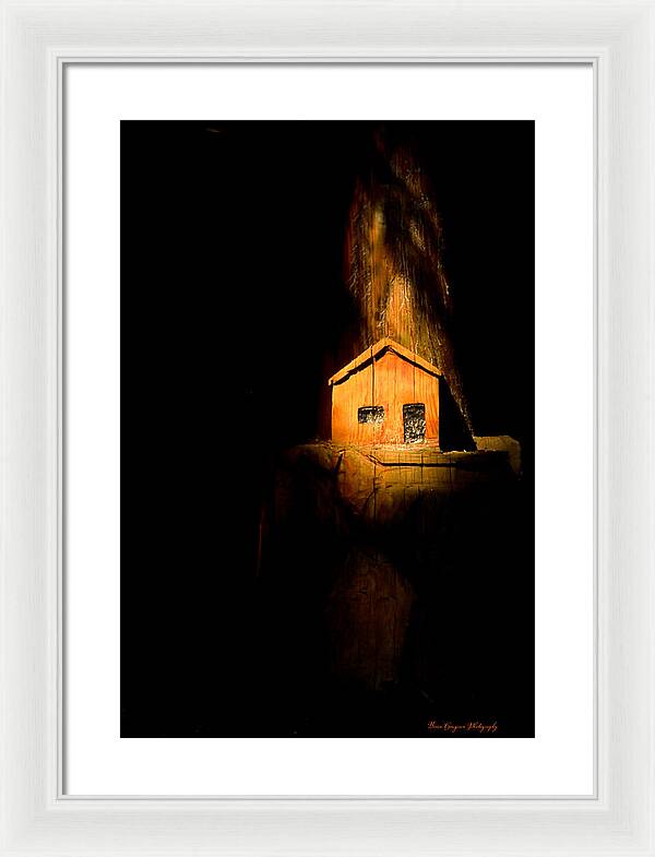 Yellow light house - Framed Print